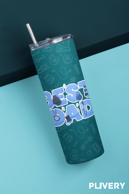 Skinny Tumbler "Best dad entrenamiento"