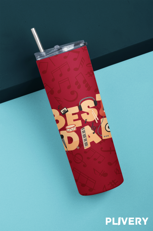 Skinny Tumbler "Best dad música"