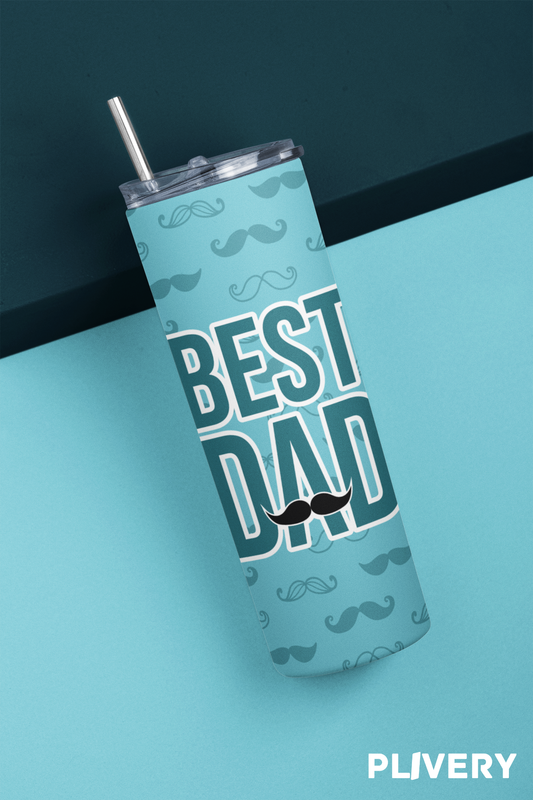 Skinny Tumbler "Best dad bigote"