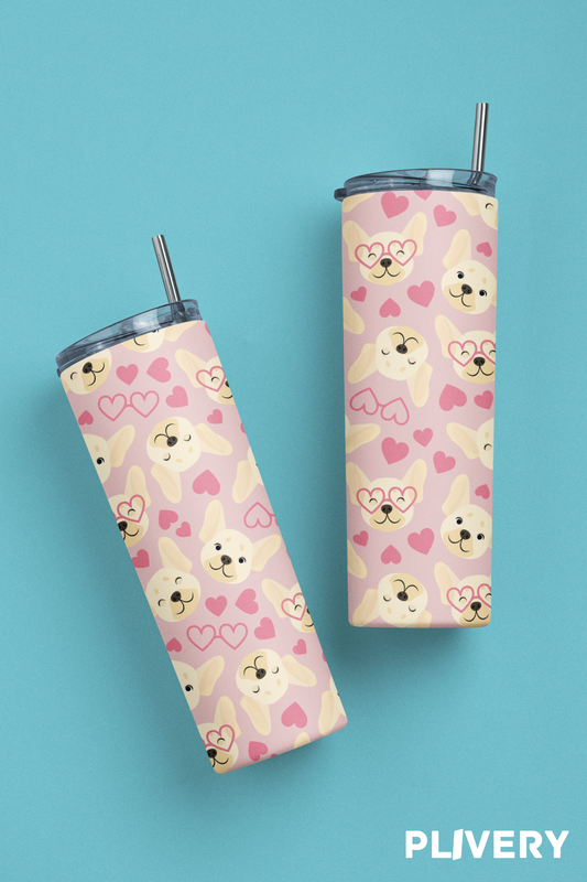 Skinny Tumbler "Bulldog Frances"