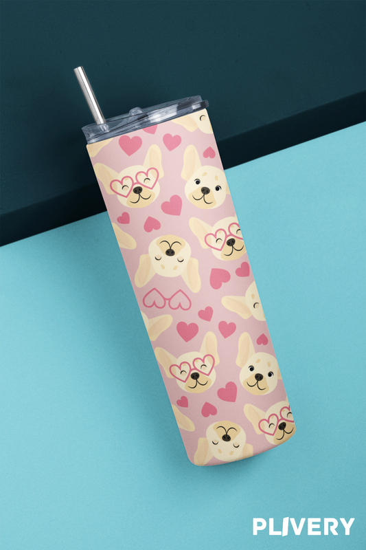 Skinny Tumbler "Bulldog Frances"