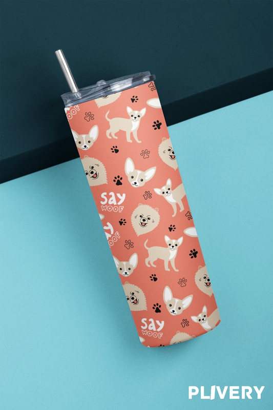 Skinny Tumbler "Perros Chihuahua"