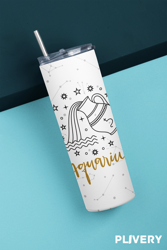 Skinny Tumbler "Aquarius"